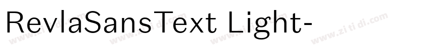 RevlaSansText Light字体转换